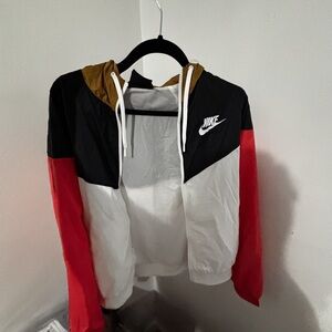 Nike Men's Pink, Black, and White Windbreaker